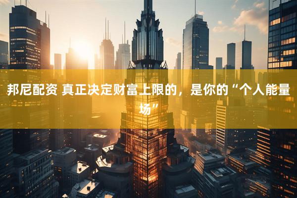 邦尼配资 真正决定财富上限的，是你的“个人能量场”
